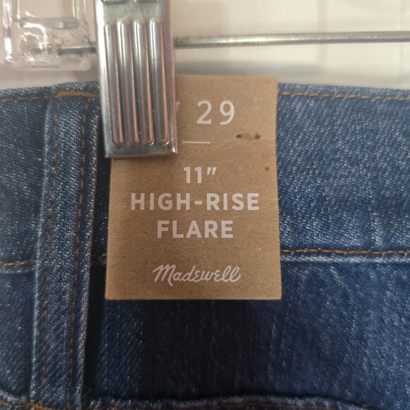 NWT Madewell 11" High Rise Flare Jeans Women's Size 29 Style K9162 - Picture 5 of 11